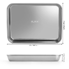 JMU 9.05" x 6.69" x 1.1" Flat Tray, 3/Pk