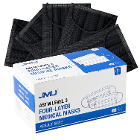 JMU ASTM Level 3 Medical Masks, Black, Adult Size
