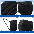 JMU ASTM Level 3 Medical Masks, Black, Adult Size