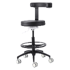 JMU Dental Assistant Stool, Black, 1/Pk