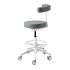 JMU Dental Assistant Stool, Gray, 1/Pk