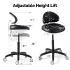 JMU Dental Doctor Stool, Black, 1/Pk