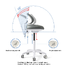 JMU Dental Doctor Stool, Gray, 1/Pk