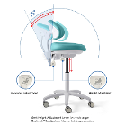 JMU Dental Doctor Stool, Memory Foam Seat, Light 