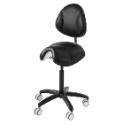 JMU Dental Saddle Doctor Stool, With Backrest, Bl