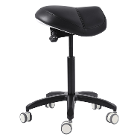 JMU Dental Saddle Stool, No Backrest, Black, 1/Pk