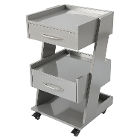 JMU Dental Stainless Steel Cabinet, 3-Tier 2-Draw