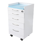 JMU Dental Stainless Steel Cabinet, 4-Drawer, Whi