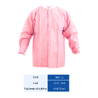 JMU Disposable SMS Lab Jacket, Small, Pink, 50/Pk