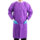 JMU Disposable SMS Lab Coat, X-Large, Purple, 50/