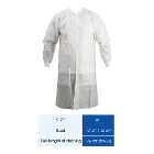JMU Disposable SMS Lab Coat, Medium, White, 50/Pk
