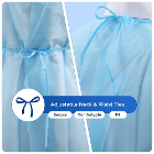 JMU Isolation Gowns, 30gm PP, Knitted Cuff, 120 x