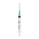 JMU 23 ga Irrigation Syringes with Tips, Blue, No