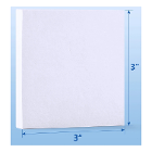 JMU 3" x 3" Double-Sided Plastic-Coated Mixing Pa