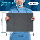 VastMed 13" x 18" Patient Bibs, 3-Ply, Black, 500