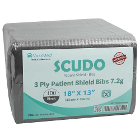 VastMed 13" x 18" Patient Bibs, 3-Ply, Black, 500