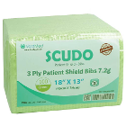 VastMed 13" x 18" Patient Bibs, 3-Ply, Green, 500