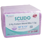 VastMed 13" x 18" Patient Bibs, 3-Ply, Purple, 50
