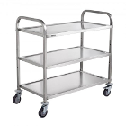 Vevor Stainless Steel Utility Cart, 3-Tier, 1/Pk