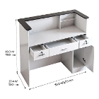 Vevor Particle Board Reception Desk, 3 Drawers an
