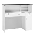 Vevor Particle Board Reception Desk, 3 Drawers an