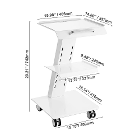 Vevor Iron Rolling Lab Cart, 3-Tier with Built-in