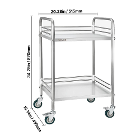 Vevor Stainless Steel Medical Utility Cart, 2-Tie