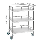 Vevor Stainless Steel Utility Cart, 3-Tiers with 