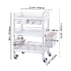 Vevor PP Utility Cart, 3 Tiers, 3 Trash Cans, 1/P