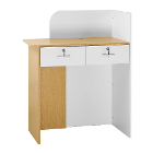 Vevor Particle Board Reception Desk, 2 Drawers an