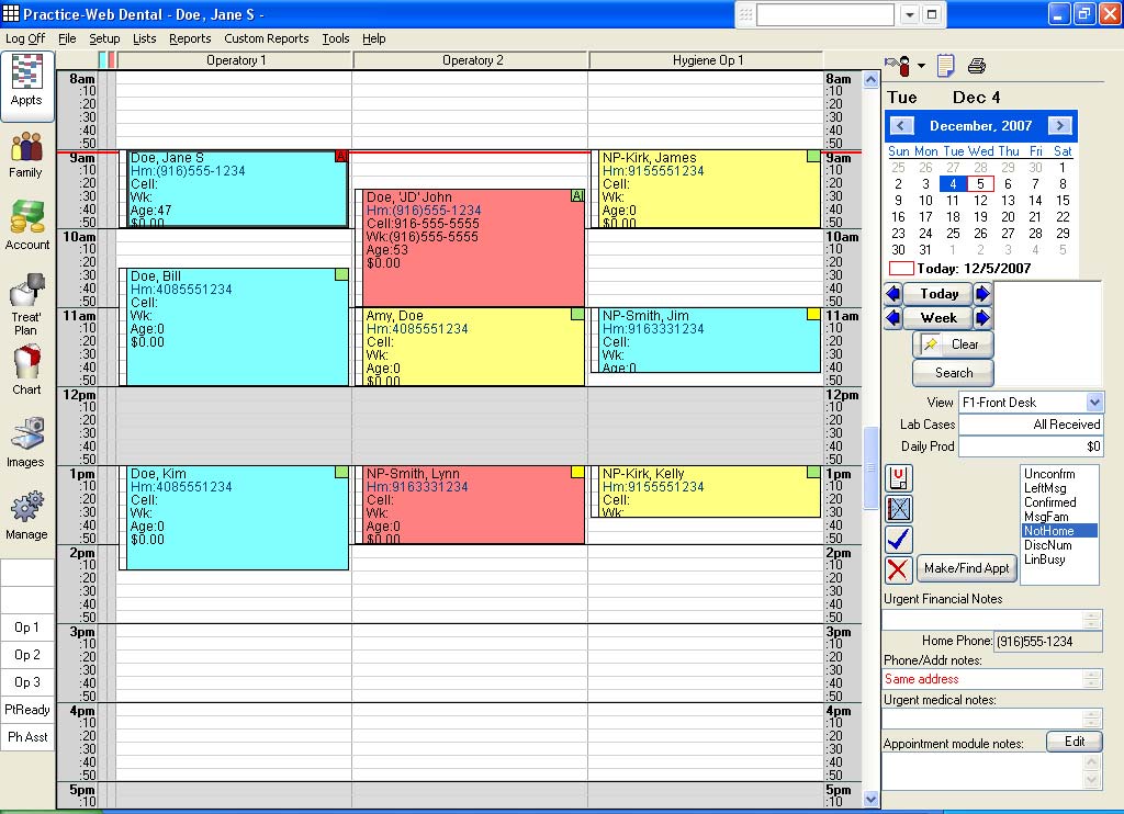 Practice is an advanced dental software designed for Windows Vista