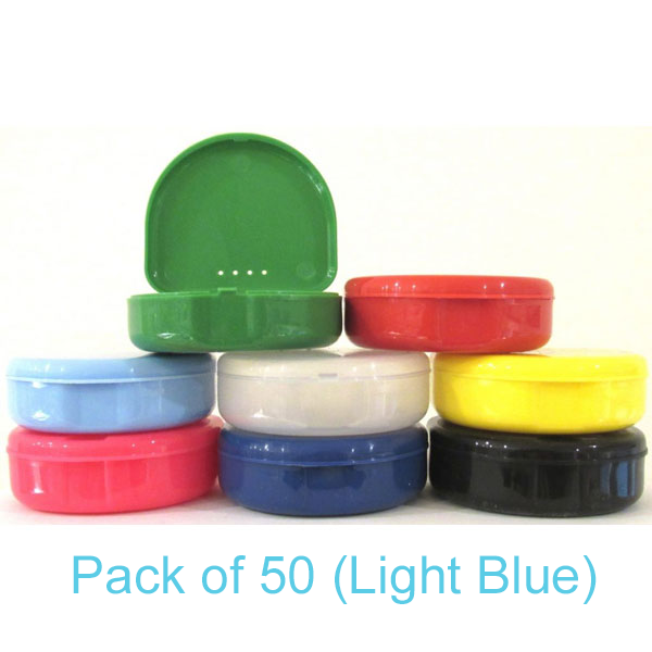 TOL LIGHT BLUE Retainer Boxes, 50/Pk. Plastic wit TOL LIGHT BLUE Retainer Boxes, 50/Pk. Plastic wit