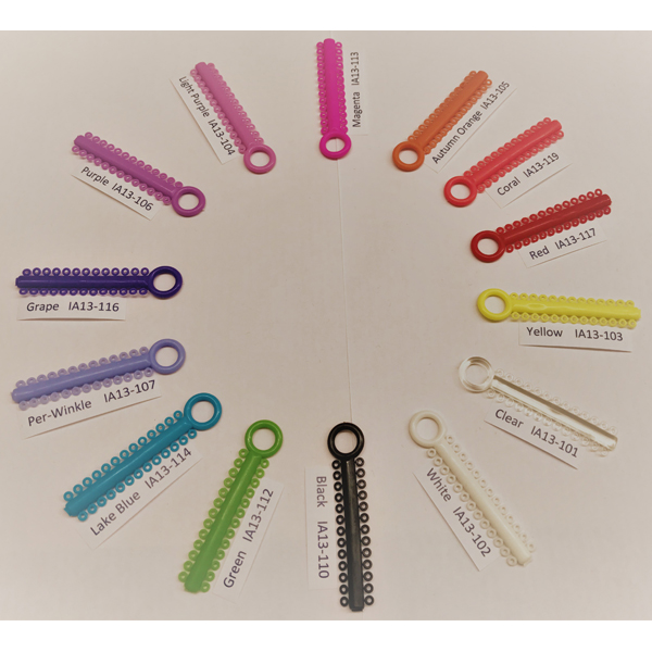 TOL Elastic Ligature 1040 pcs/pkg Coral color Net32