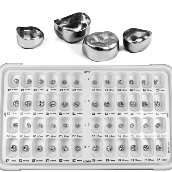 TrueFit Classic Stainless Steel Pedo Crowns Full Kit of 240 crowns