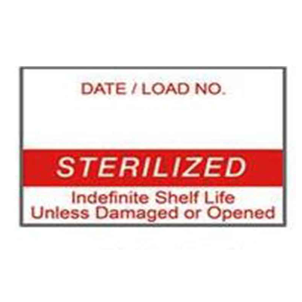 Labelex Sterilization Labels, "STERILIZED" in Red, SinglePly, 1,000