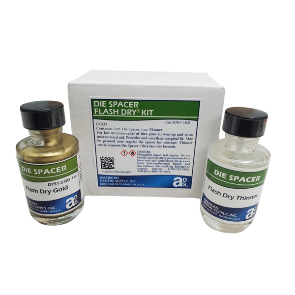 Die Spacer Flash Dry Formula Kit Gold, Formula And Thinner 1oz