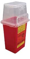 BD Sharps Collector 1.5 Qt. Removal Port Top, Red BD Sharps Collector 1.5 Qt. Removal Port Top, Red