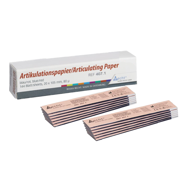 BOOK１26.5cm Becht Articulating Paper, 20x105mm Straight, Blue/Red. 12x