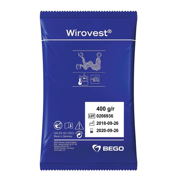 Wirovest Partial Dentures Investment Material 45x400g Bags. Standard