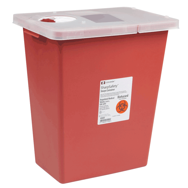SharpSafety 18 gallons Sharp Disposal Container Red Net32