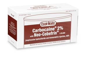 Cook-Waite Carbocaine 2% (Mepivacaine HCL 2%) Lo