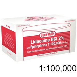 Cook-Waite Lidocaine HCL 2% with Epinephrine 1:10 Cook-Waite Lidocaine HCL 2% with Epinephrine 1:10