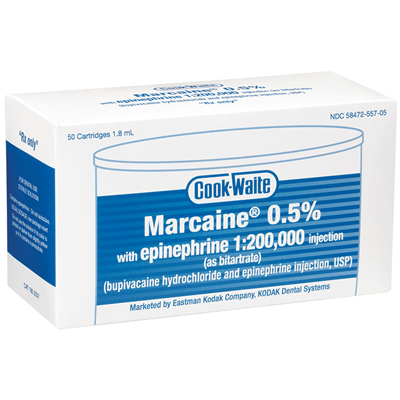 Cook-Waite Marcaine Bupivacaine 0.5% Local Anesth Cook-Waite Marcaine Bupivacaine 0.5% Local Anesth