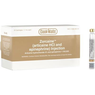 Cook-Waite Zorcaine (Articaine Hydrochloride 4%) Cook-Waite Zorcaine (Articaine Hydrochloride 4%)