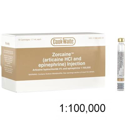 Cook-Waite Zorcaine (Articaine Hydrochloride 4%) Cook-Waite Zorcaine (Articaine Hydrochloride 4%)