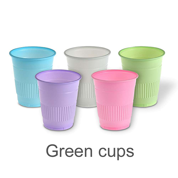 Mark 3 Disposable 5 oz Plastic Cups - Green - 100 Mark 3 Disposable 5 oz Plastic Cups - Green - 100
