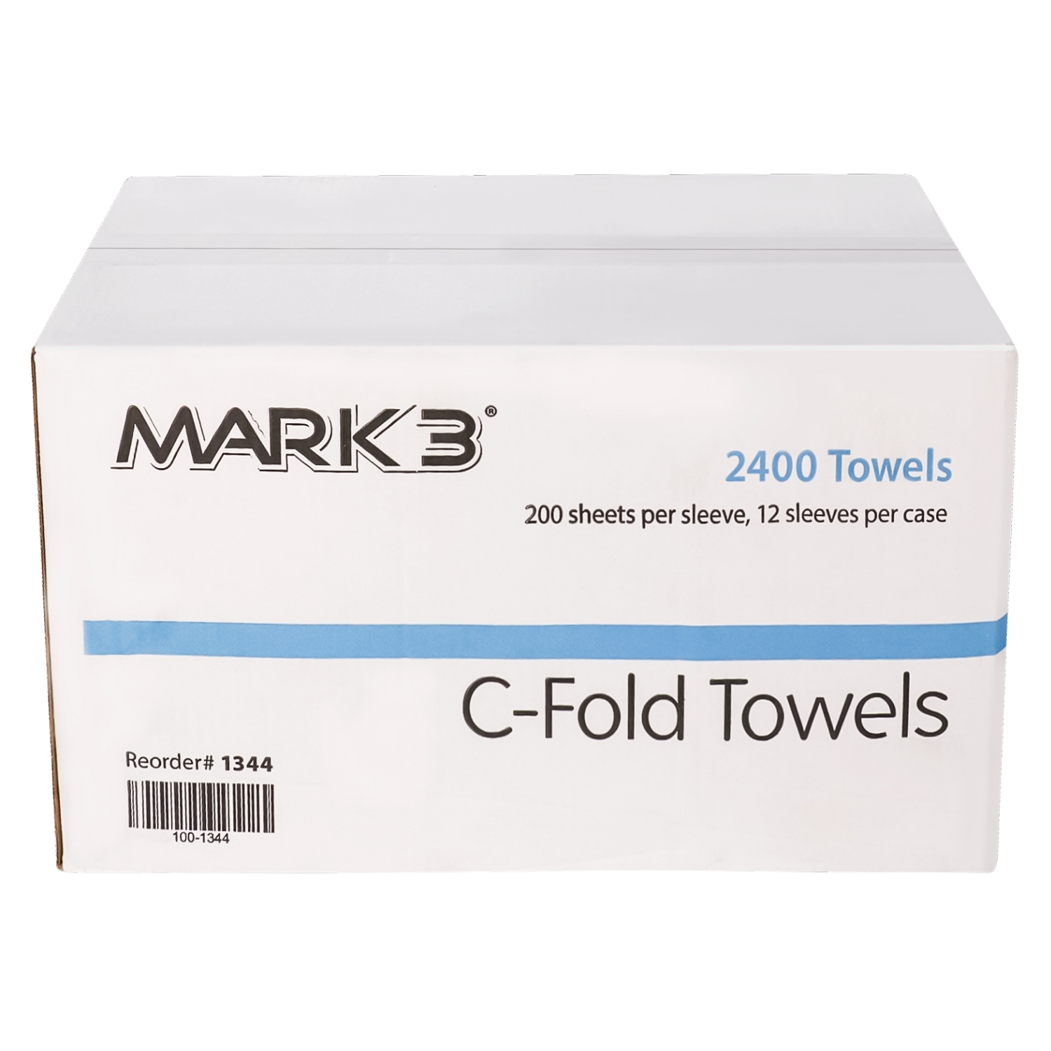 MARK3 1-Ply Paper C-Fold Towel, White, Case of 12 x 200, 2400/Pk | Net32
