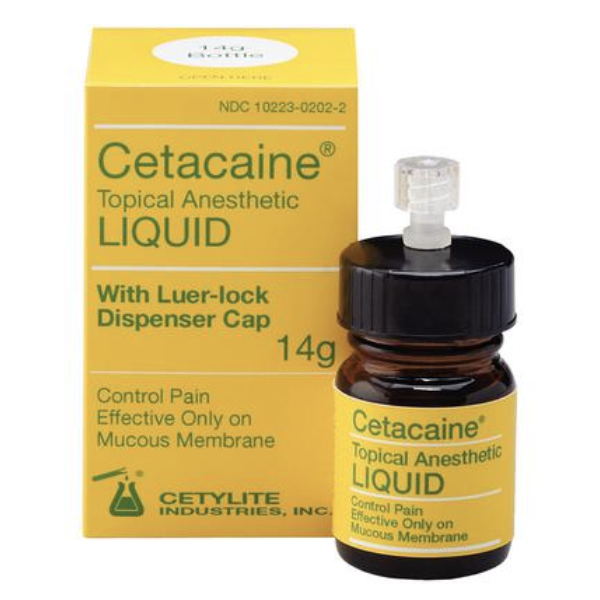 Cetacaine Topical Anesthetic Liquid 14 Gm. Bottle Cetacaine Topical Anesthetic Liquid 14 Gm. Bottle