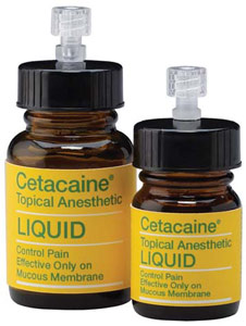 Cetacaine Topical Anesthetic Liquid 30 Gm. Bottle Cetacaine Topical Anesthetic Liquid 30 Gm. Bottle