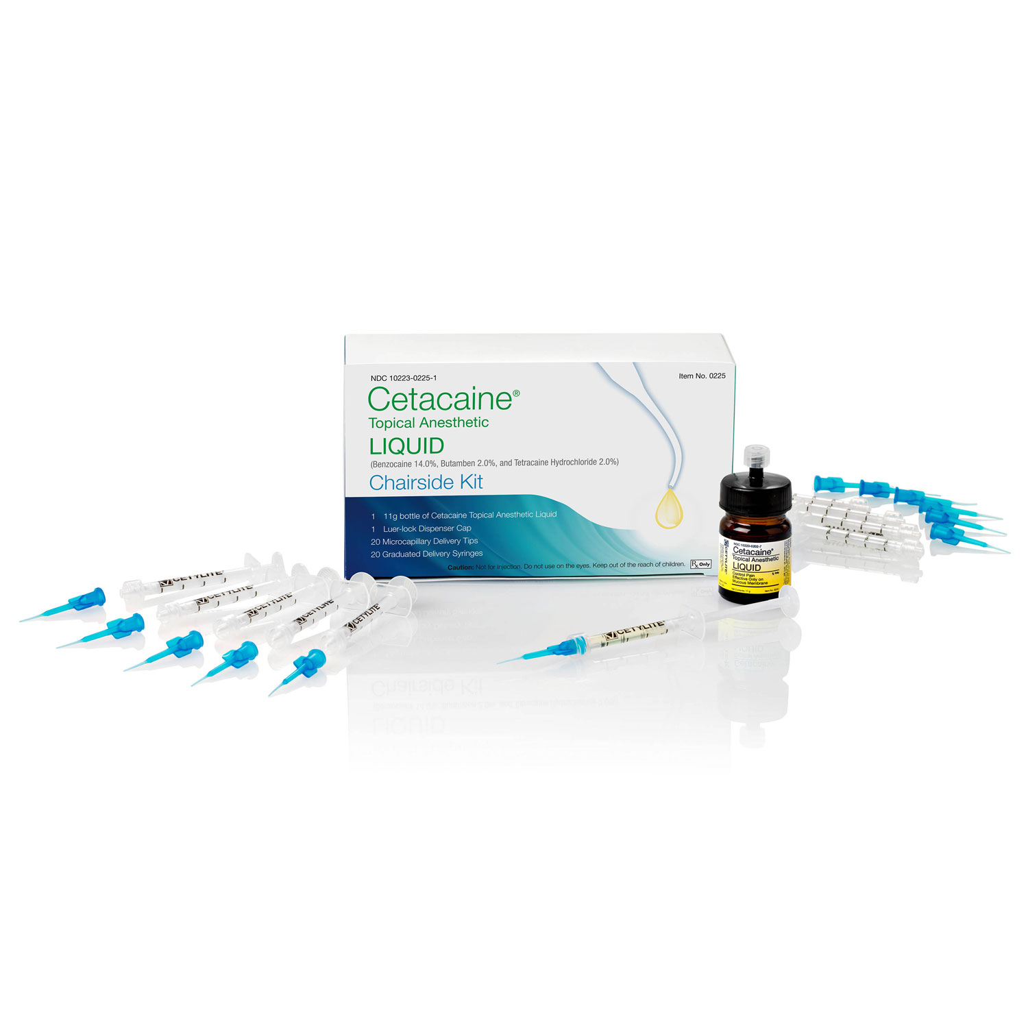 Cetacaine Topical Anesthetic Liquid Chairside Kit. Includes One 11g